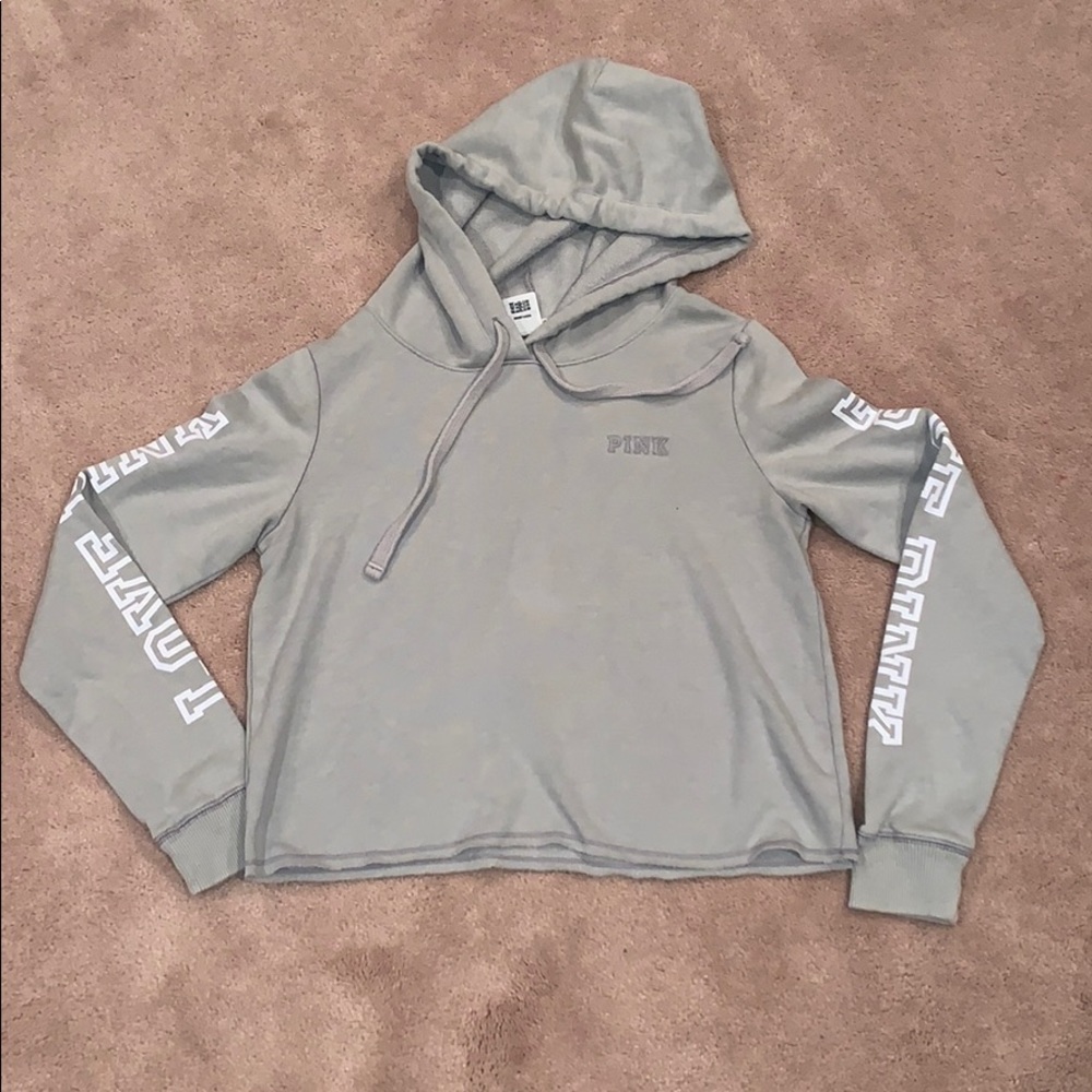 Victoria Secret Grey Crop Hoodie